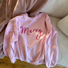 Load image into Gallery viewer, Merry (Cursive) Crewneck
