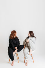 Load image into Gallery viewer, Simply Cozy Cropped Hoodie in Black