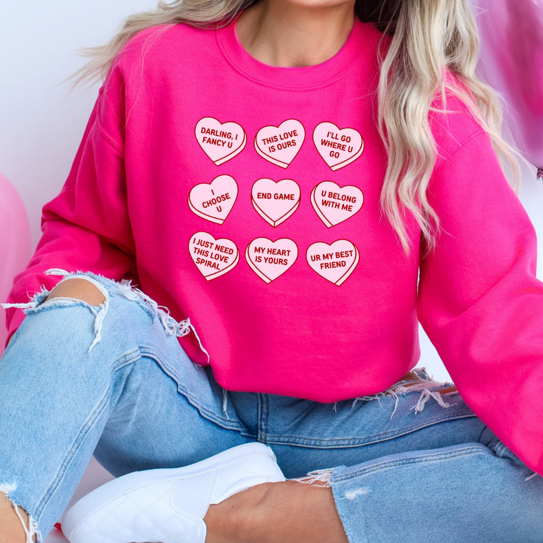 Swift Candy Hearts Crewneck