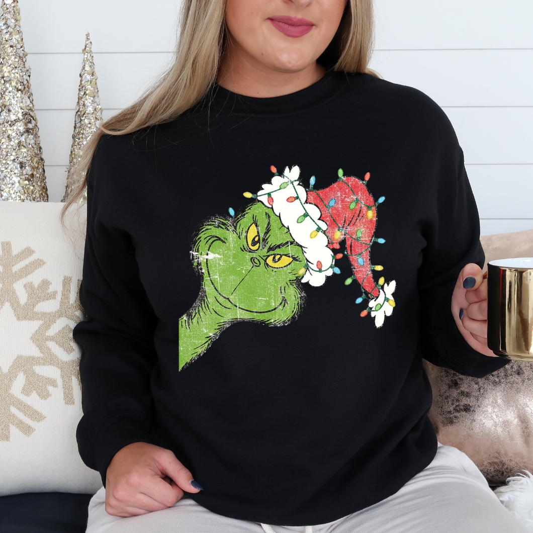 Peeking Grinch Crewneck