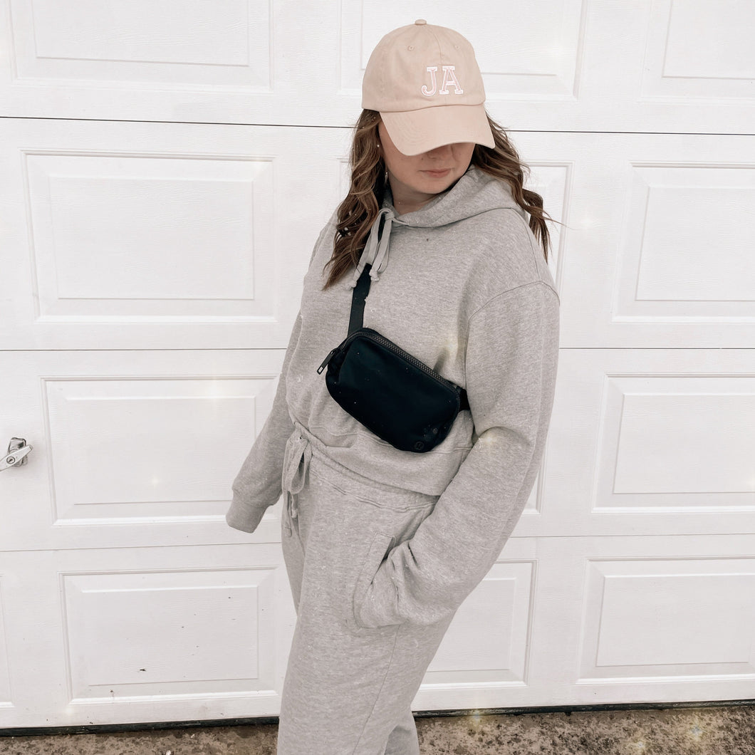 Simply Cozy Cropped Hoodie in Grey